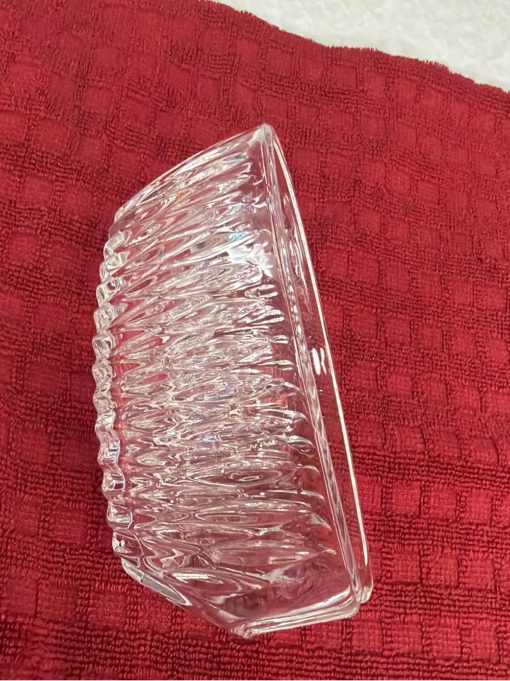 Princess House spoon fork holder lead crystal never used
